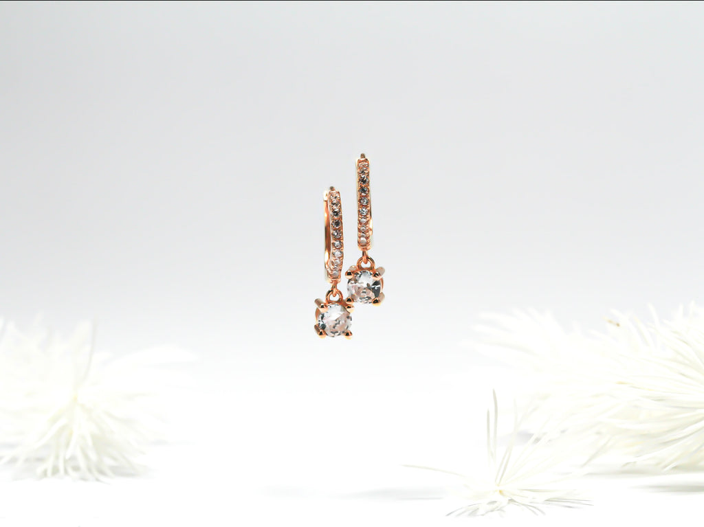 Rose Gold Huggie Earrings